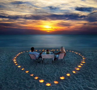 Couple riding ATVs in Bali