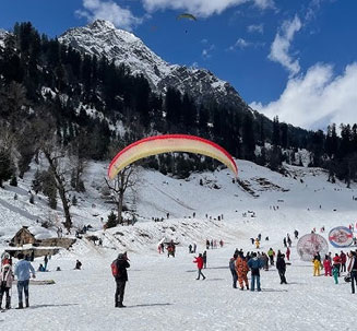 Couple riding ATVs in Bali