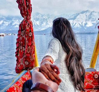 Couple riding ATVs in Bali