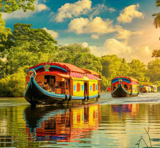 Couple riding ATVs in Bali