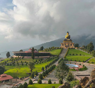 Couple riding ATVs in Bali