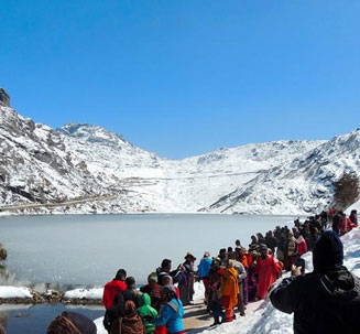 Couple riding ATVs in Bali