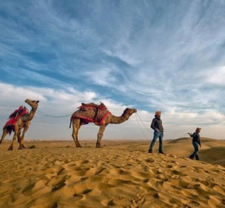 Couple riding ATVs in Bali