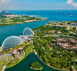 Couple riding ATVs in Bali