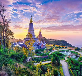 Couple riding ATVs in Bali