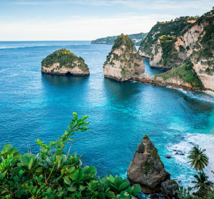 Couple riding ATVs in Bali